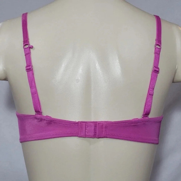 36B Lily Of France 2177100 Your Perfect T-Shirt Underwire Bra Wild Orchid Pink - Picture 4 of 8